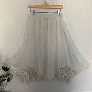 Uluwatu Crochet Detail Midi Skirt